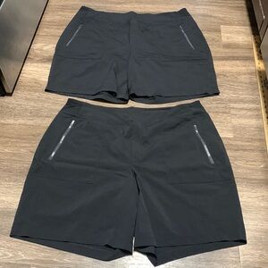 Athleta Black Cargo Shorts with Stretchy Fabric